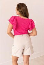 Load image into Gallery viewer, Flutter Sleeve Top in Hot Pink