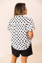 Load image into Gallery viewer, Polka Dot Puff Sleeve Top