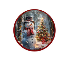 Load image into Gallery viewer, Primitive Christmas picture, Snowman sign, Sublimation Wreath Sign, Metal Wreath Attachment