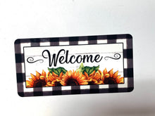 Load image into Gallery viewer, Welcome Sunflower Wreath Sign, Sunflower Decor, Everyday Wreath Attachment