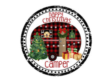 Load image into Gallery viewer, Christmas Camper Sign, Christmas Wreath Attachment, Camper Sign