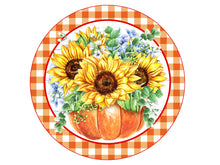 Load image into Gallery viewer, Pumpkin sign, Fall pumpkin wreath sign Fall wreath attachment