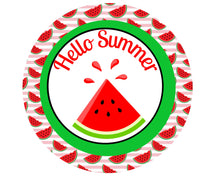 Load image into Gallery viewer, Watermelon Sign, Wreath Attachment, Summer Wreath Rail attachment