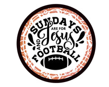 Load image into Gallery viewer, Fall Football Wreath sign, Jesus and Football Sign, wreath attachment