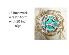 Load image into Gallery viewer, Spring Wreath Sign, Easter Bunny Sign, Metal Wreath Attachment