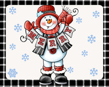 Load image into Gallery viewer, Snowman wreath attachment, snowman winter sign, metal wreath sign