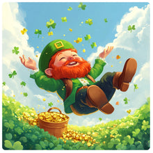 Load image into Gallery viewer, St. Patrick's Day Wreath Sign with Clovers, St Pattys Day sign, Good Luck sign wall art, Spring Wall decor for March, 4 Leaf Clover Sign