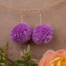 Load image into Gallery viewer, Pom Pom Earring - Purple, Pink
