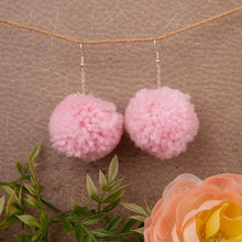 Load image into Gallery viewer, Pom Pom Earring - Purple, Pink
