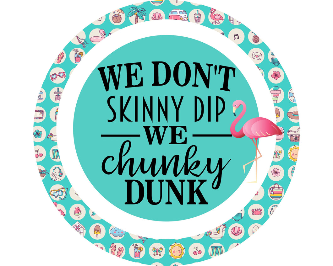 Flamingo Beach Wreath Attachment, Summer Beach House Sign, Beach Vacation Sign