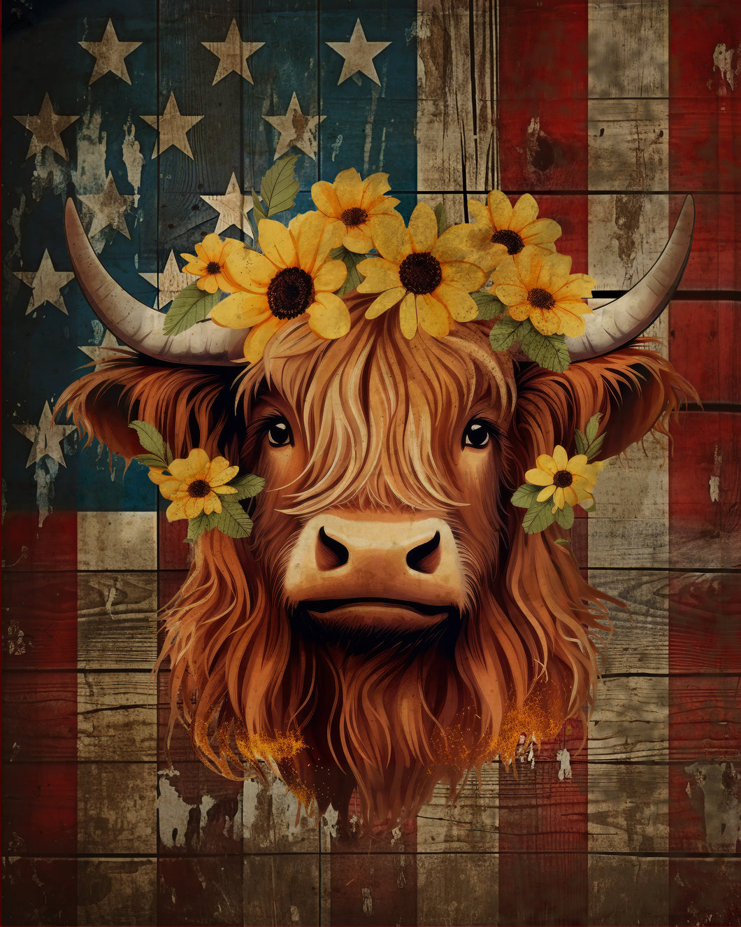 Highland cow with sunflower sign, Cow home decor, Metal wreath sign with cow, Farmhouse Sunflower Home,