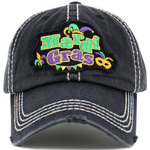 Load image into Gallery viewer, Mardi Gras Hat - Black, Pink &amp; Purple
