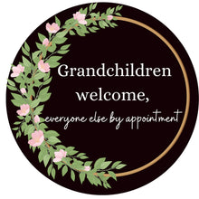 Load image into Gallery viewer, Grandchildren welcome sign, Welcome Everyday Sign, Wreath Welcome Attachment, Everyday Wreath
