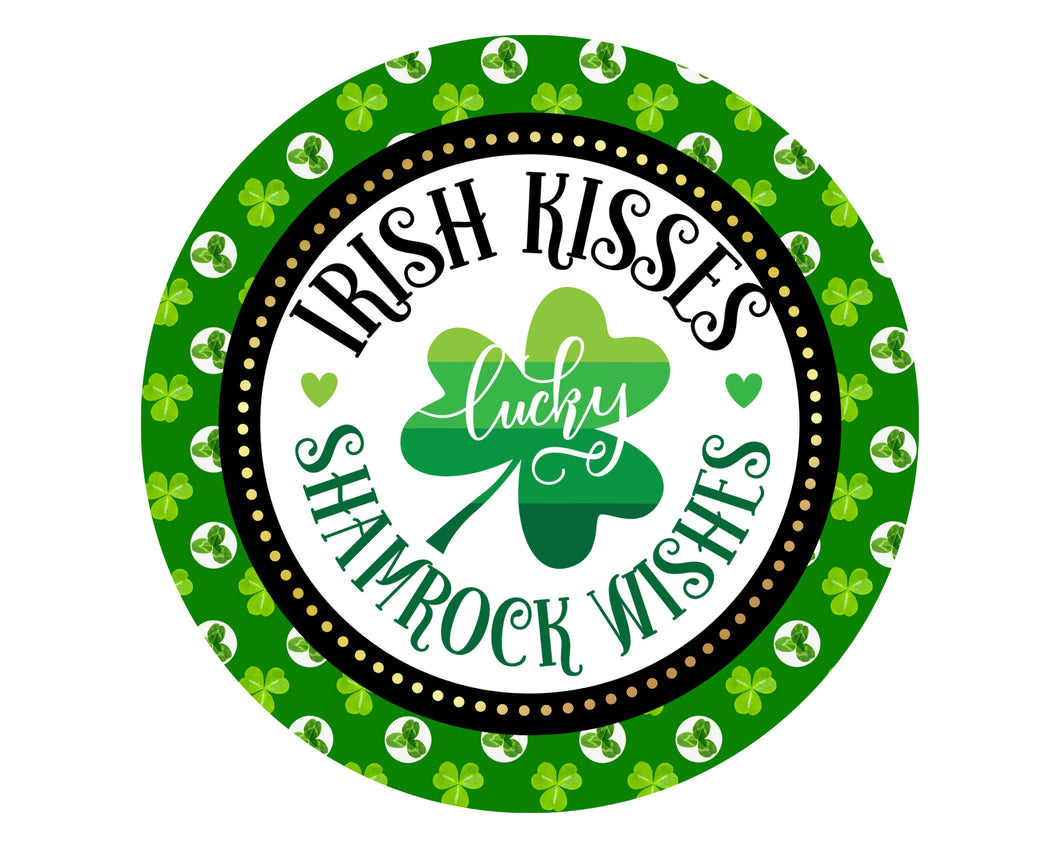 St. Patricks Day Wreath Sign, Spring Attachment, Wreath Attachment, kiss me im irish, Irish Decor