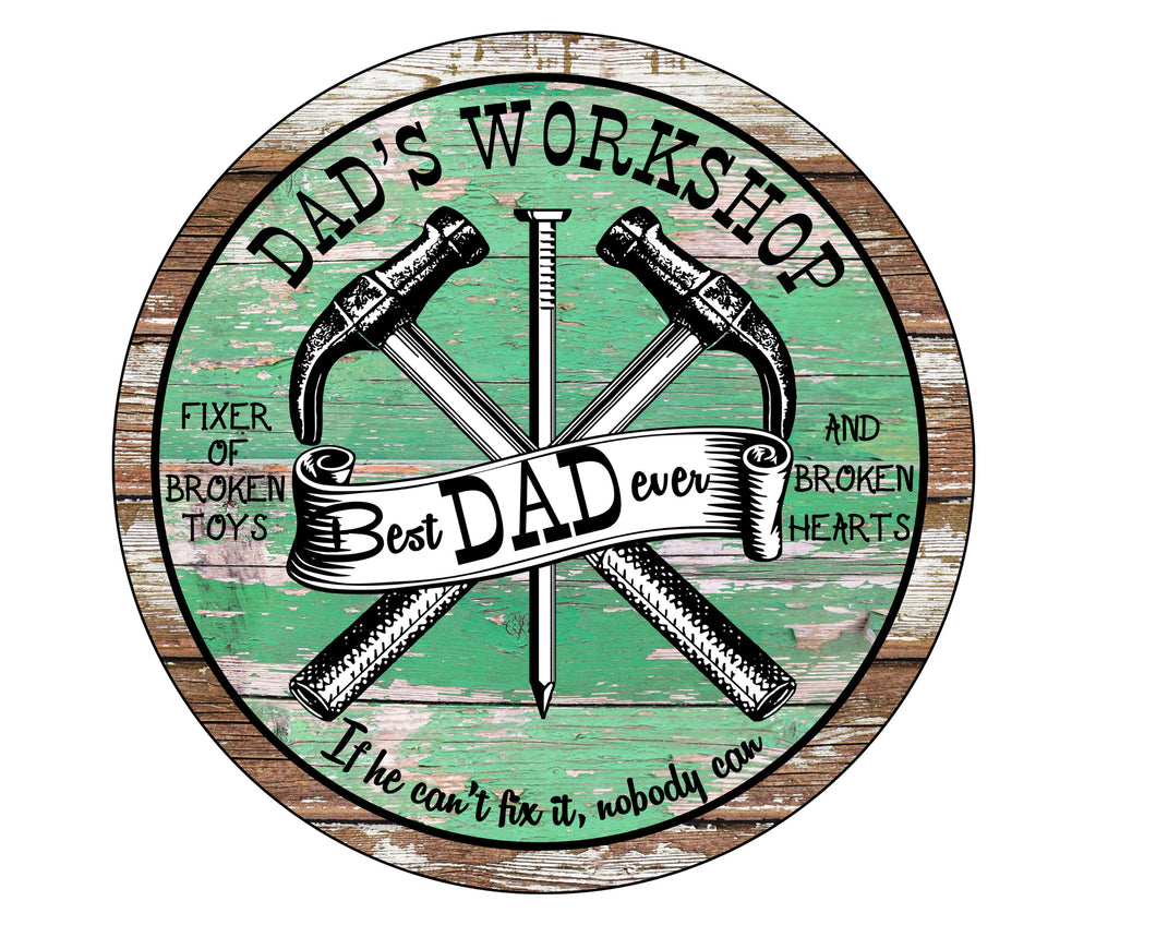 Fathers Day Sign, Dad Wreath Attachment, Man Cave Sign
