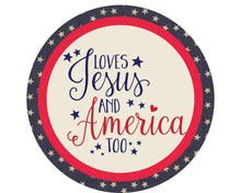 Load image into Gallery viewer, Patriotic Wreath Sign, Patriotic American Sign, military family
