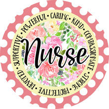 Load image into Gallery viewer, Nurse Wreath Sign, Welcome Sign, Wreath Attachment
