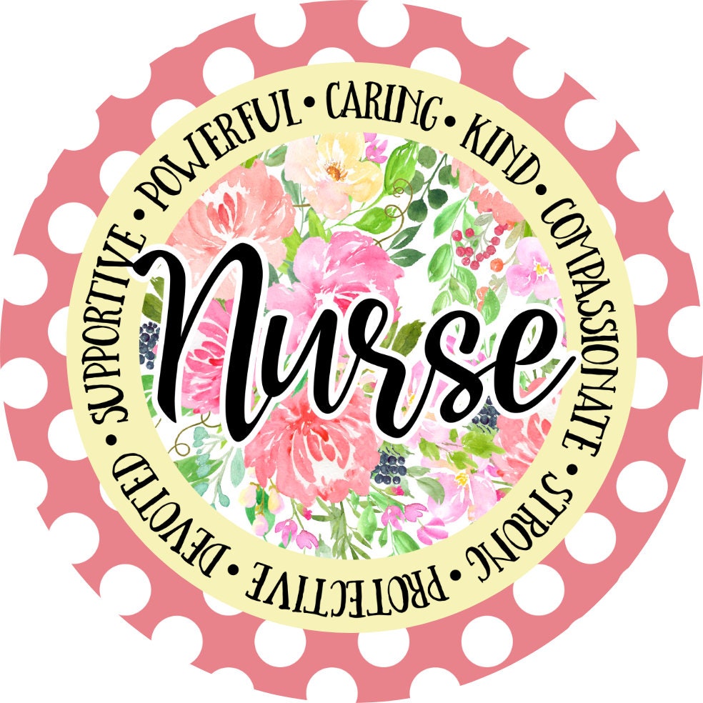 Nurse Wreath Sign, Welcome Sign, Wreath Attachment