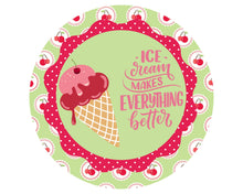 Load image into Gallery viewer, Summer Wreath Attachment, Summer Sign, Ice Cream Sign
