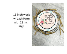 Load image into Gallery viewer, Spring Wreath Sign, Easter Bunny Sign, Metal Wreath Attachment
