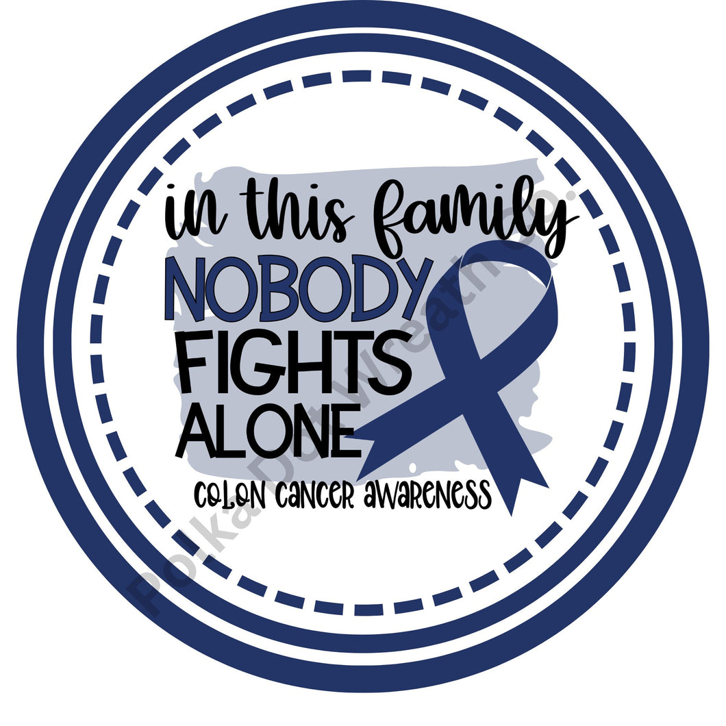 Colon cancer awareness sign, Colon cancer awareness decor Wreath Attachment