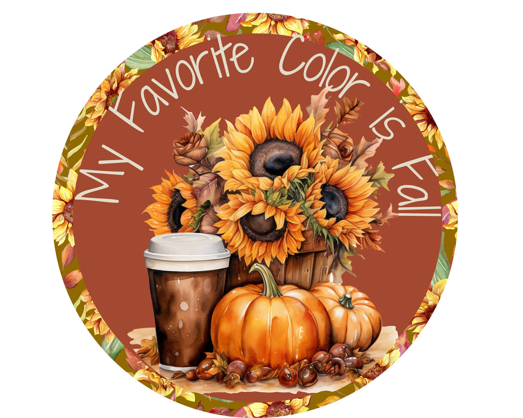 Pumpkin spice home decor, Fall Wreath Attachment,Sunflower fall sign