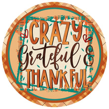 Load image into Gallery viewer, Turquoise and orange Fall wreath sign, thankful and blessed home decor, Thanksgiving hostess gift
