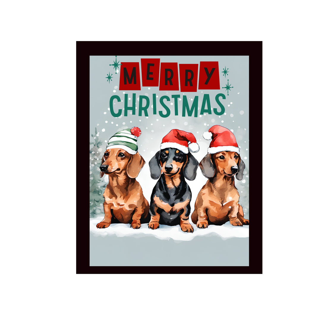 Dashchund wreath attachment,  Merry christmas sign, metal wreath sign