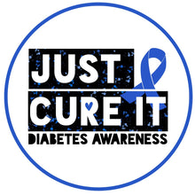 Load image into Gallery viewer, Diabetes awareness ribbon, diabetes cure sign, wreath metal attachment, cause signs for wreaths

