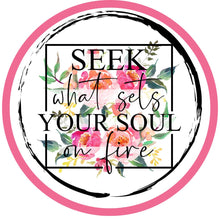 Load image into Gallery viewer, Inspirational signs for wreath, Metal wreath signs, pink home decor, floral sign for wreaths
