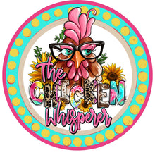 Load image into Gallery viewer, Farmhouse Welcome Sign, Wreath Attachment, Chicken Decor
