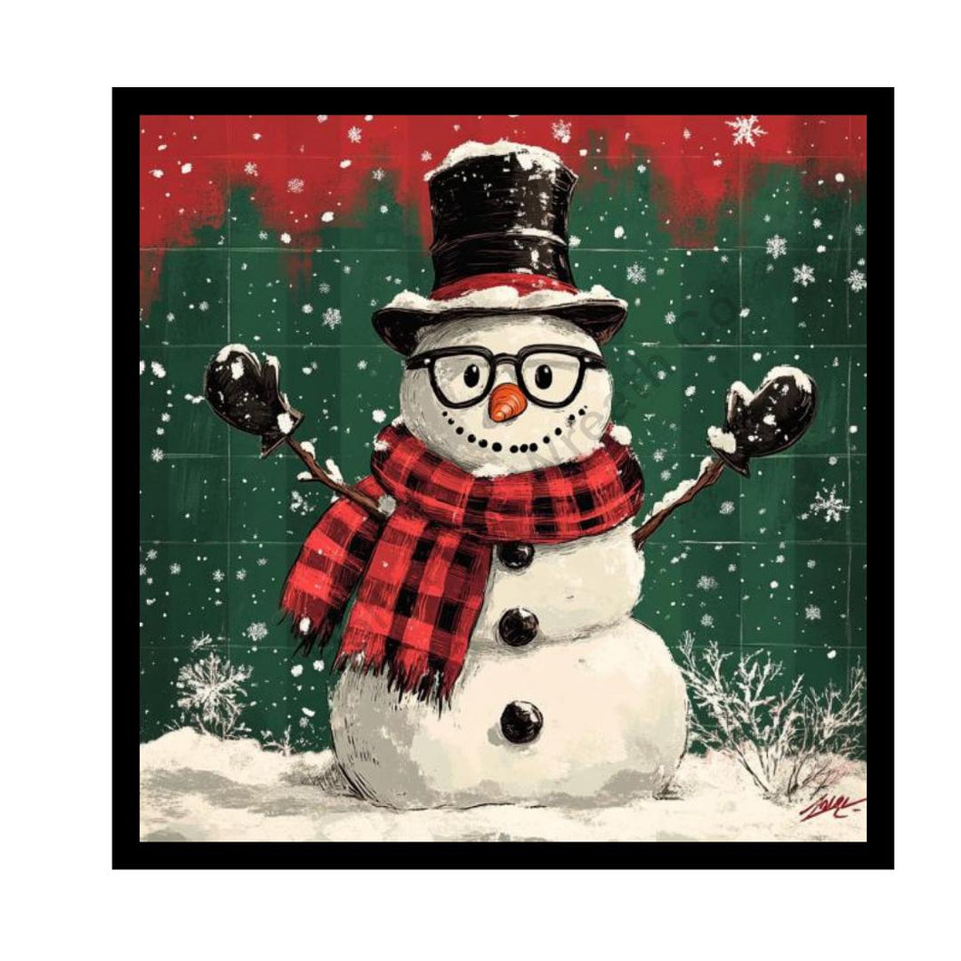 Country Christmas, primitive snowman Christmas sign, Metal Wreath Attachment, woodland christmas decor, buffalo plaid Christmas decoration