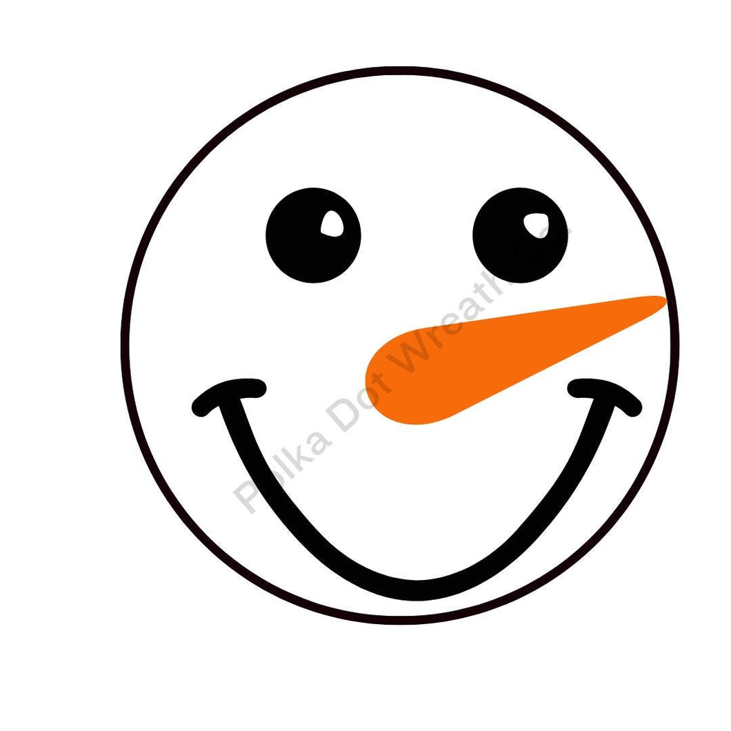 Snowman face sign for wreath, Snowman face metal sign, Metal wreath attachment, Winter Christmas ornament snowman