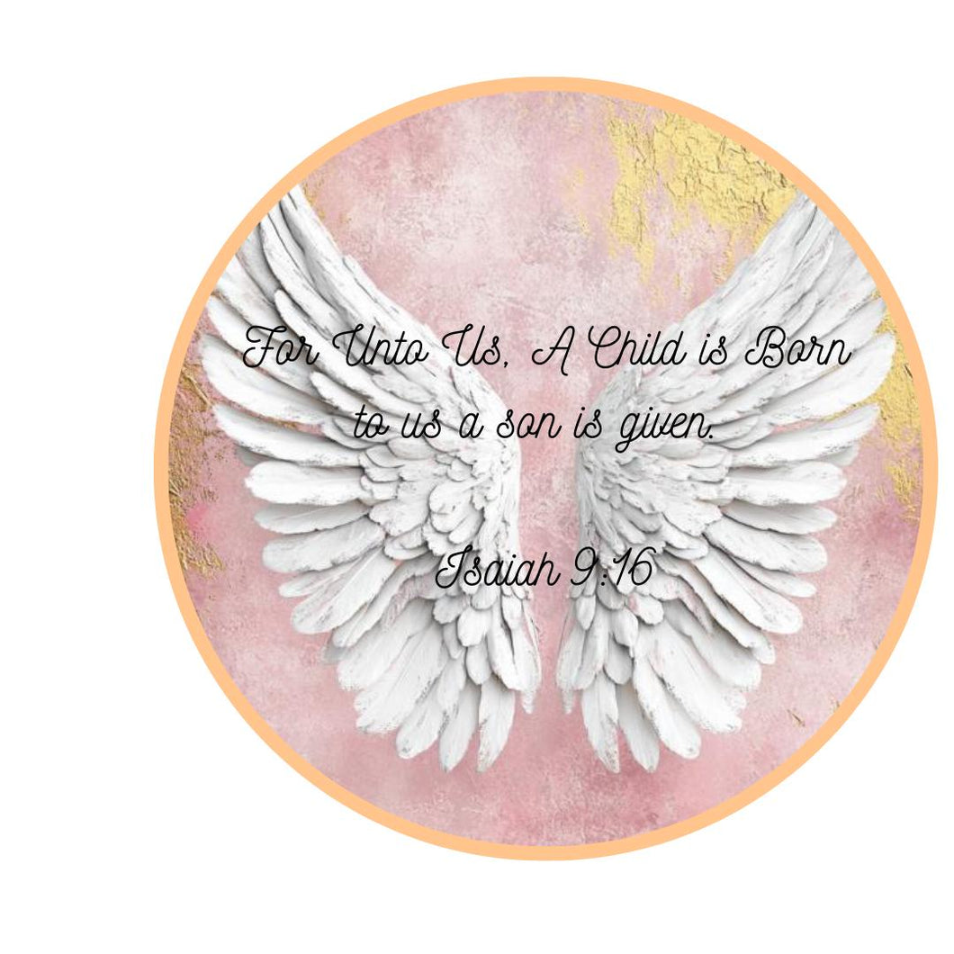 Angel wing sign, Metal angel sign, Christmas angel decoration, Metal wreath sign, Wreath attachment