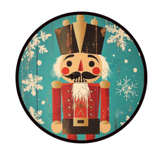 Load image into Gallery viewer, Nutcracker Wreath Attachment, Nutcracker Christmas Home Decor, Toy Soldier Holiday Decoration, Metal Wreath Sign
