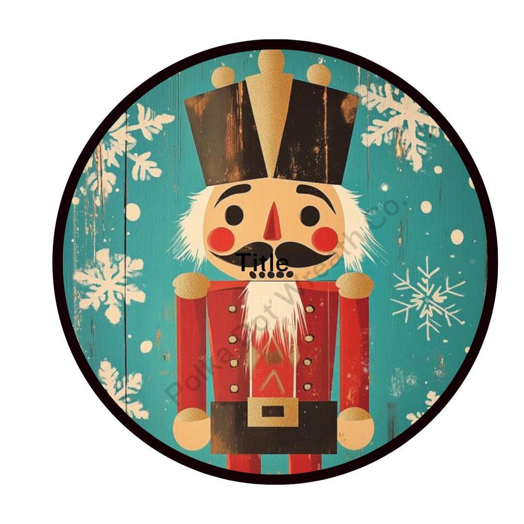 Nutcracker Wreath Attachment, Nutcracker Christmas Home Decor, Toy Soldier Holiday Decoration, Metal Wreath Sign