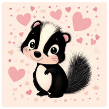 Load image into Gallery viewer, Skunk for Valentines Day wall art, Love stinks Valentine Sign, Valentine Mail, Wreath sign for Valentines Day
