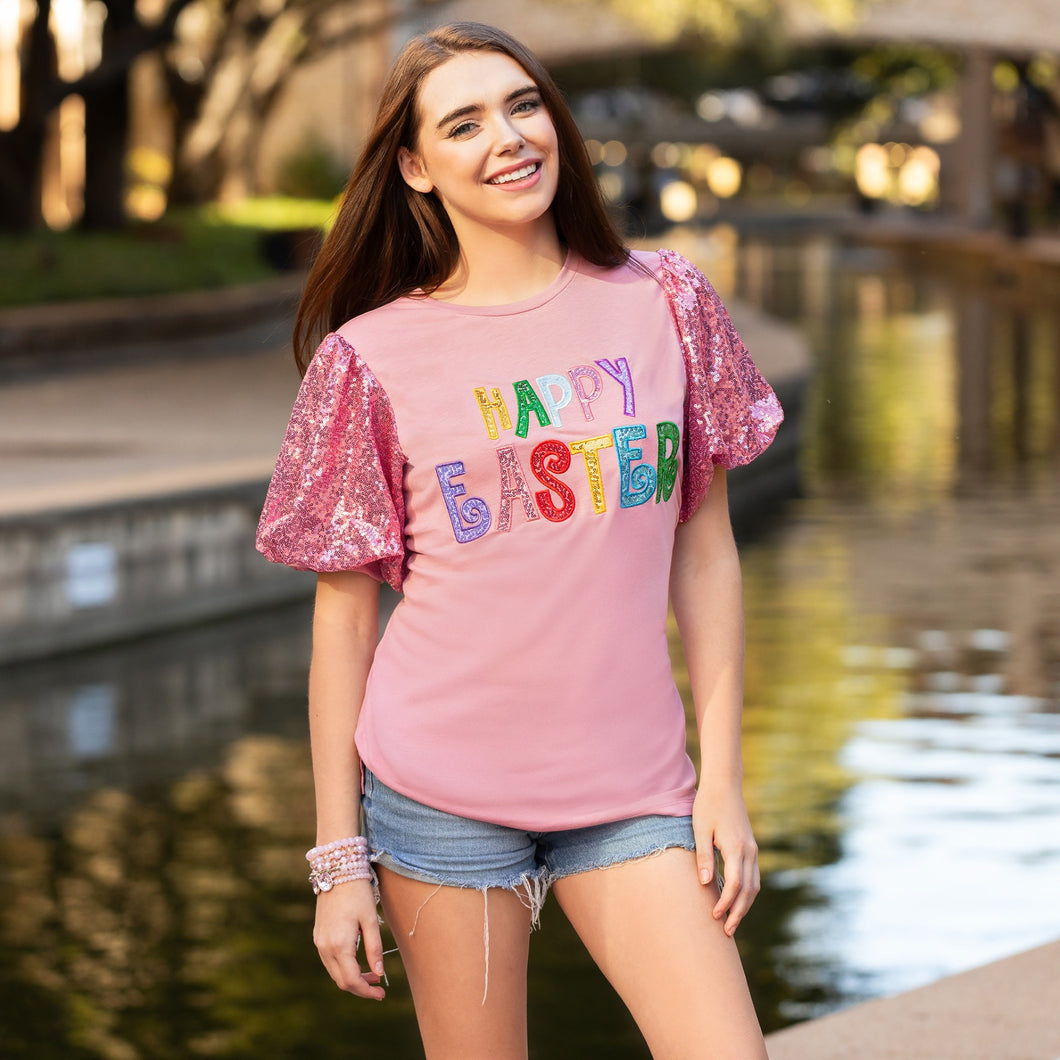 Bunny Patch Sequin Top
